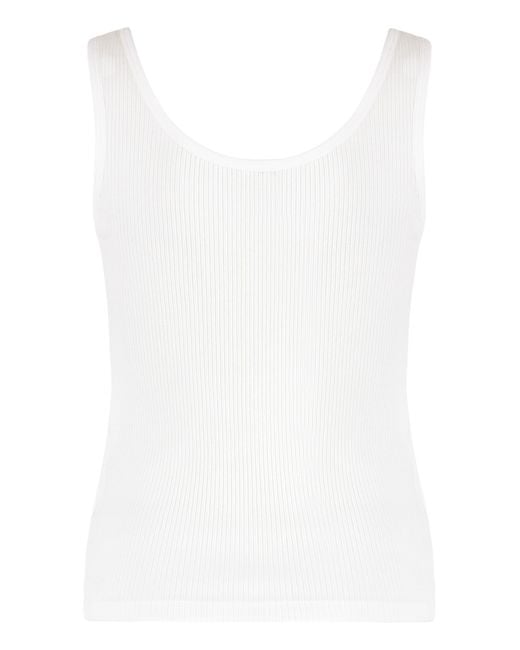 Chloé White Cotton Tank Top