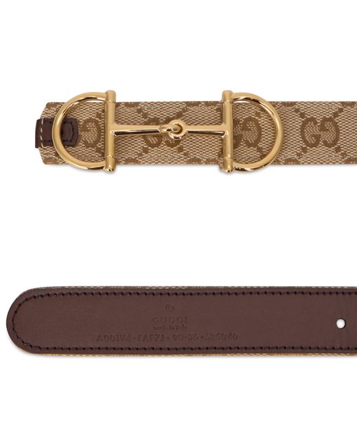 Gucci Brown Reversible Belt With Monogram And Buckle