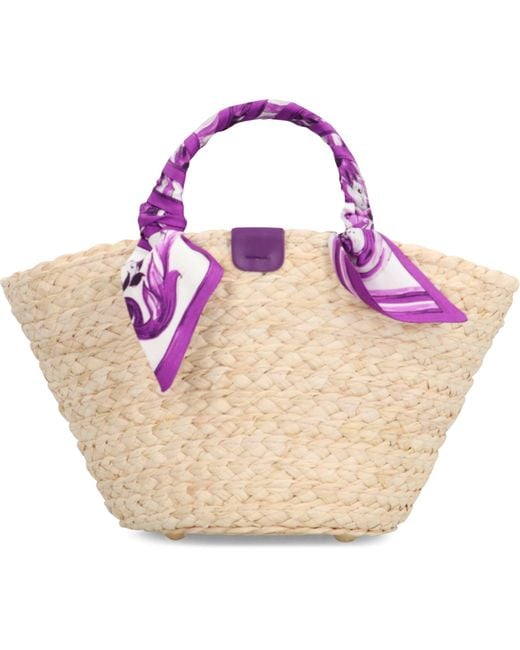 Dolce & Gabbana Pink Kendra Coffa Raffia Tote Bag