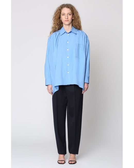 Camicia oversize di Bottega Veneta in Blue