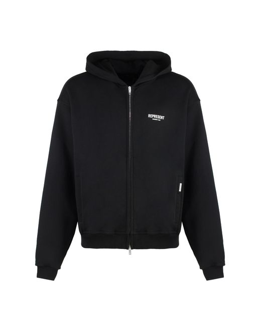 Represent Black Zipper Hoodie for men