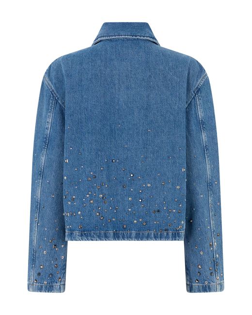 7 For All Mankind Blue Jacket With Decorations