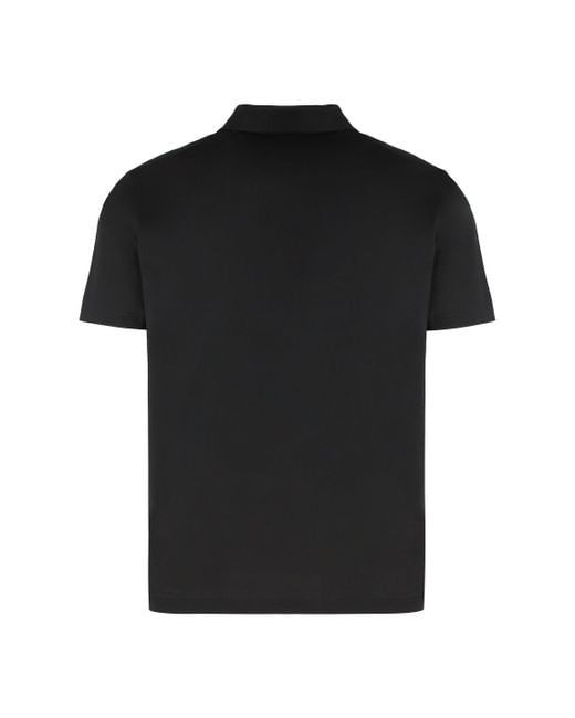 Polo in piquet di cotone di Paul & Shark in Black da Uomo