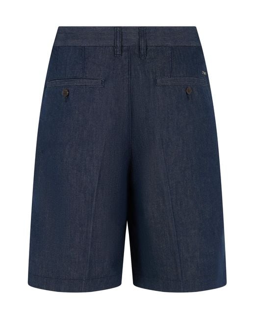 Emporio Armani Blue Denim Bermuda for men