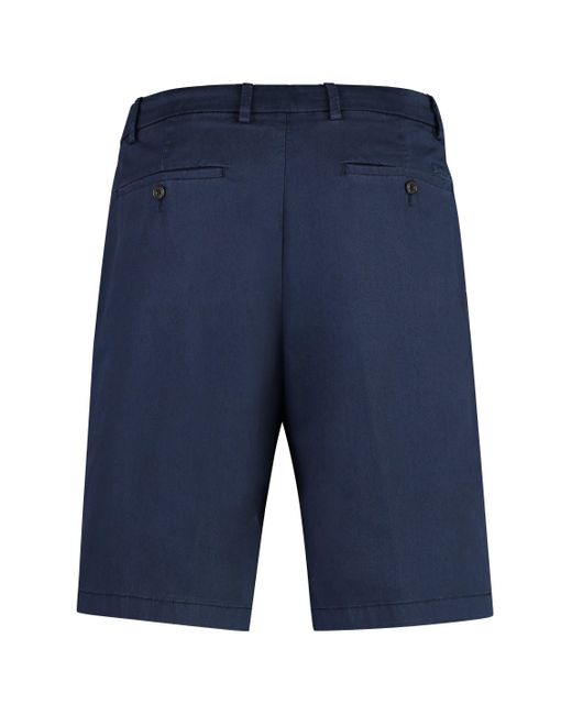 Paul & Shark Blue Cotton Bermuda Shorts for men