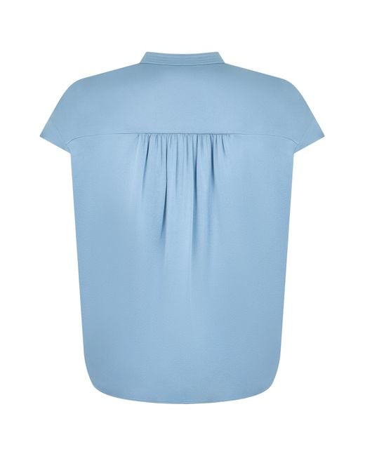 Vince Blue Silk Blouse