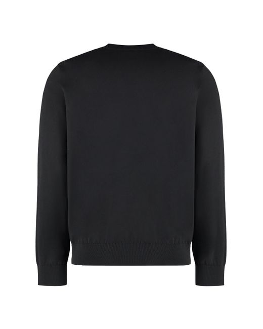 DSquared² Black Cotton Crew-Neck Sweater for men
