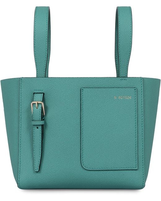 Valextra Green Soft Micro Bucket Bag