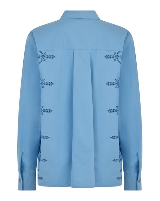 P.A.R.O.S.H. Blue Lace Sangallo Shirt
