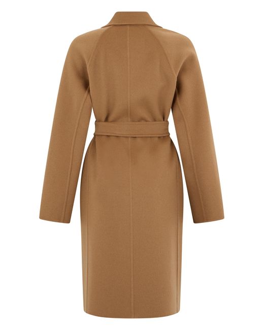 Max Mara Brown Maceri Mid-Length Belted Coat