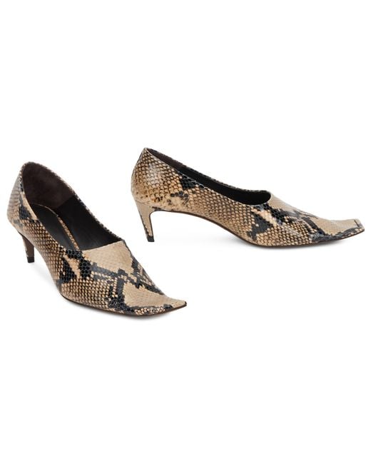 Khaite Brown Python-Heeled Shoe