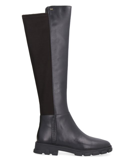 MICHAEL Michael Kors Ridley Leather Over-the-knee Boots in Black | Lyst