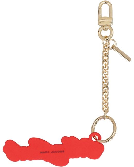 Marc Jacobs Red The Cursive Logo Bag Charm
