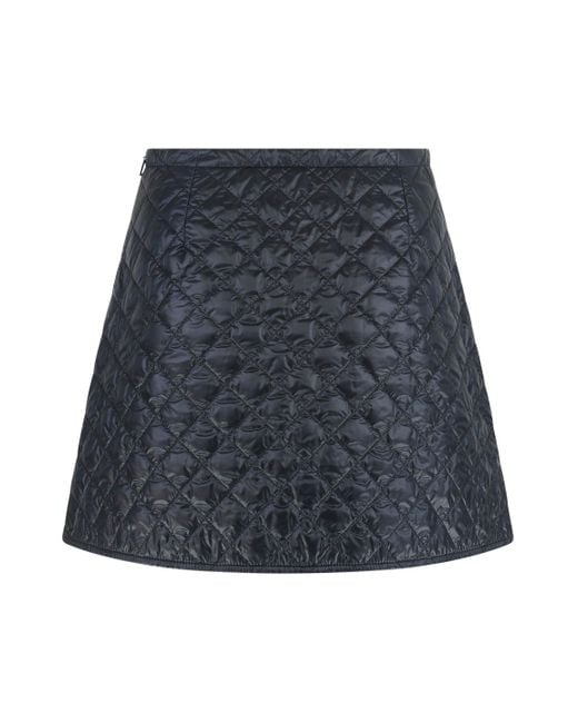 Minigonna in tessuto tecnico di Moncler in Blue