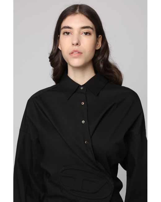 Camicia C-Siz-N1 in cotone di DIESEL in Black