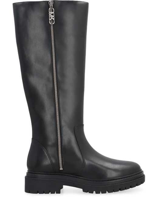 MICHAEL Michael Kors Black Regan Leather Boots
