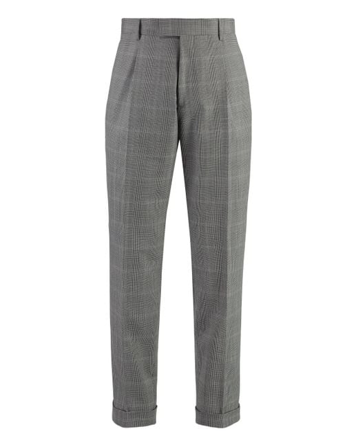 BOSS by HUGO BOSS Prince Of Wales Checked Trousers in Grey for Men