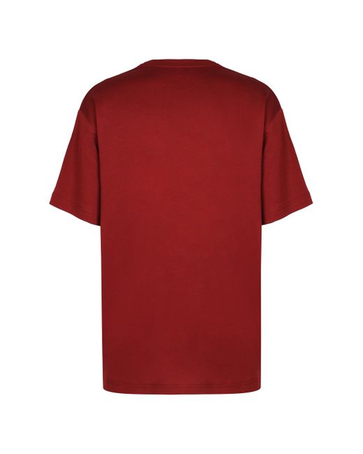 T-shirt in cotone con logo di Gucci in Red