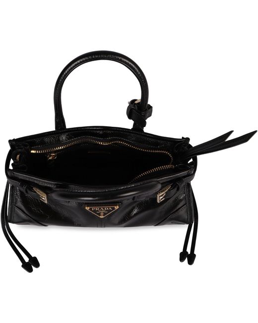 Borsa a mano Bonnie mini in pelle di Prada in Black