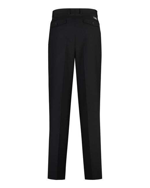 Versace Black Virgin Wool Trousers for men