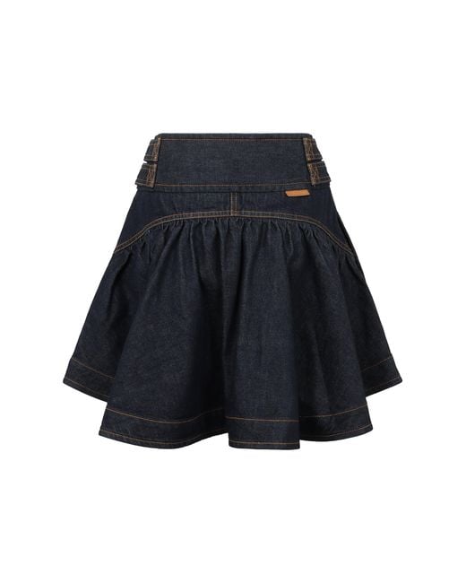 Zimmermann Blue Cargo Miniskirt