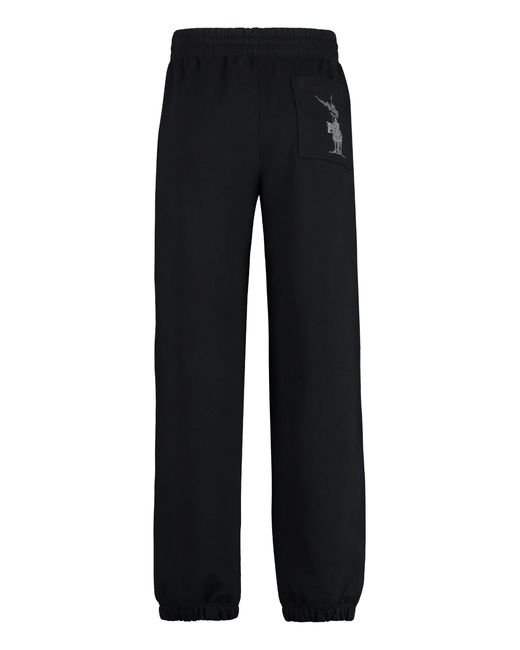 Burberry Black Sweatpants With Printed Logo for men