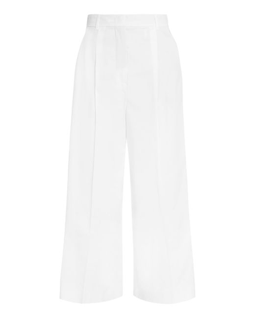 Max Mara Studio Synthetic Lerici Wide Leg Trousers in White | Lyst UK