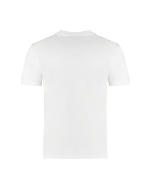 Gucci White Cotton Crew-Neck T-Shirt