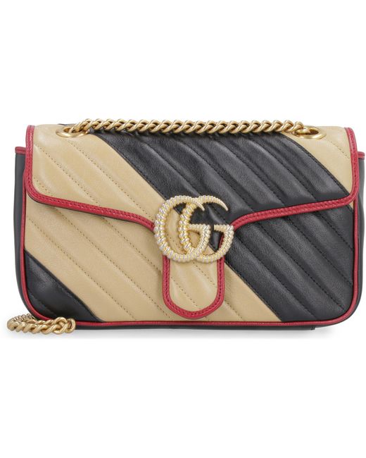 Gucci Multicolor GG Marmont Torchon Mini Matelasse Leather Shoulder Bag