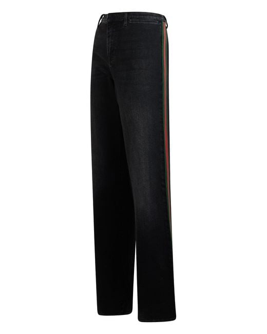 Gucci Black High-Waisted Flared Jeans