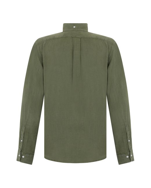Gant Green Long Sleeve Linen Shirt for men