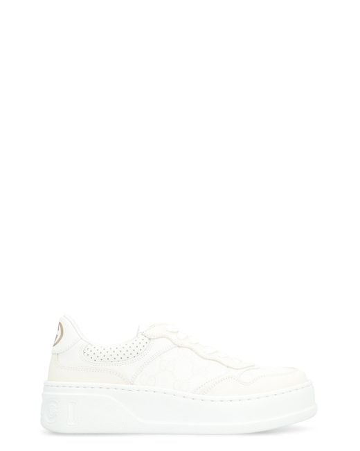 Sneakers platform di Gucci in White