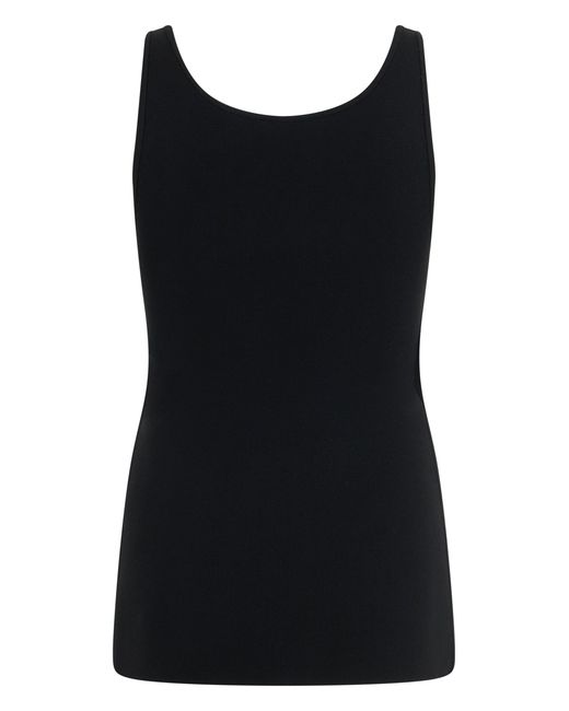 Totême Black Ribbed Tank Top