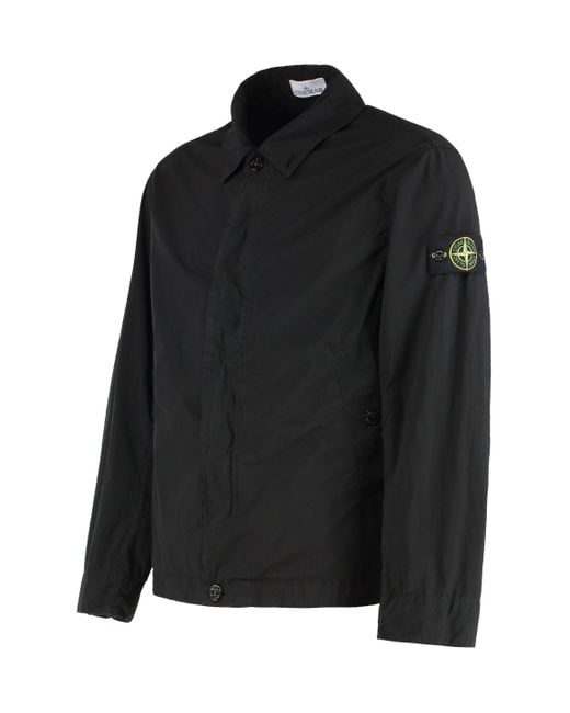Stone Island Black Techno Fabric Jacket for men