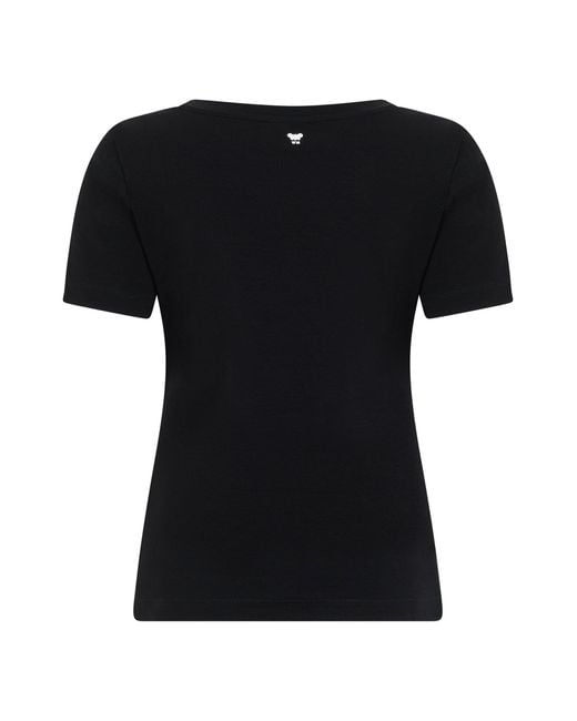 Weekend by Maxmara Black Slim Fit Cotton T-Shirt