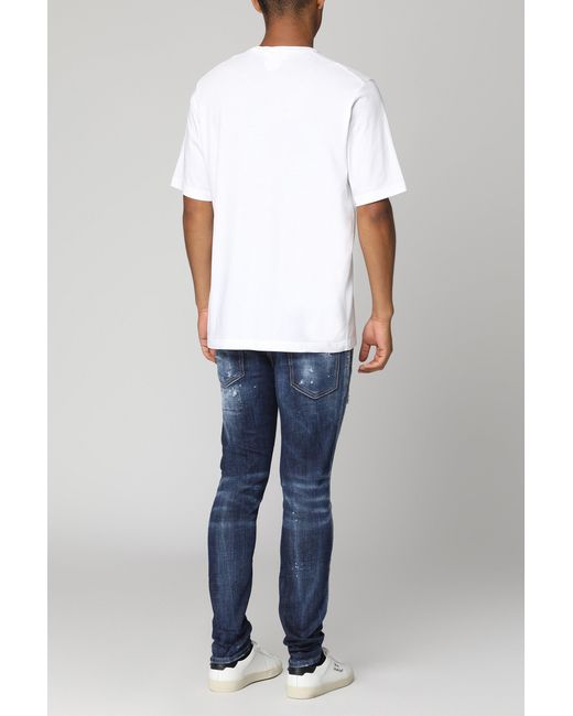 DSquared² White Logo Cotton T-Shirt for men