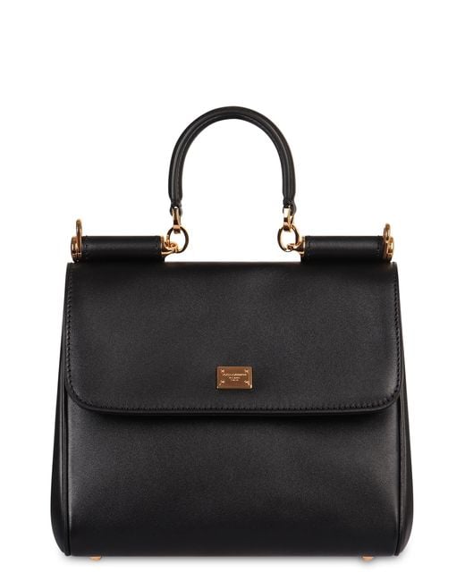 Dolce & Gabbana Black My Sicily Leather Handbag