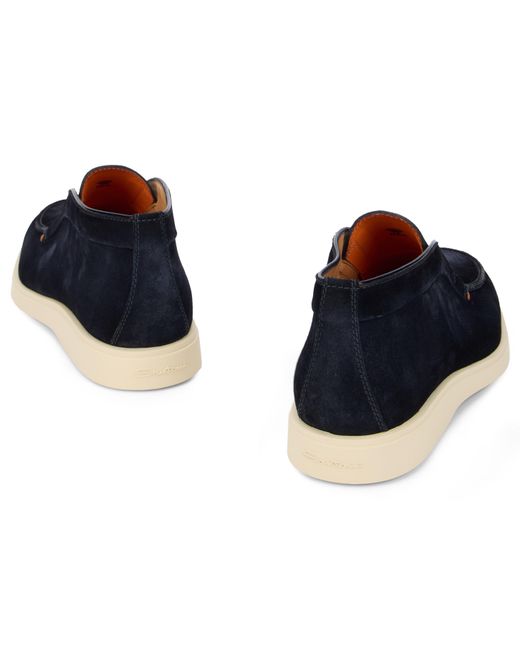 Santoni Blue Slip-Ons Without Laces for men