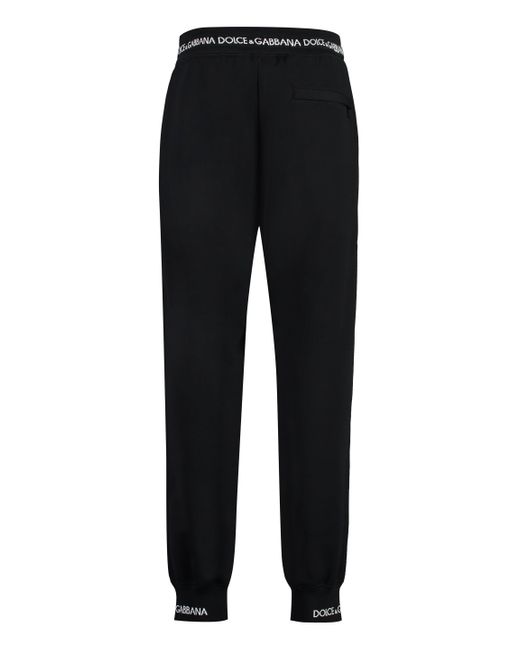 Dolce & Gabbana Black Jersey Sweatpants for men