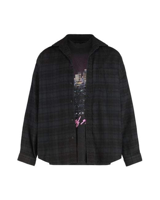 Balenciaga Black Cotton Poplin Shirt