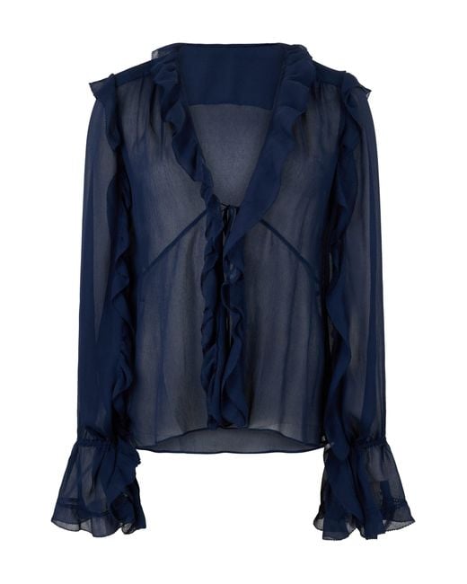 Alberta Ferretti Blue Blouse