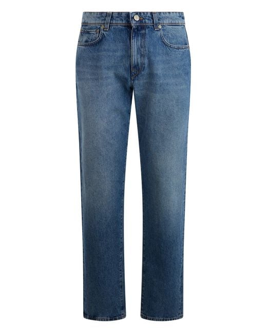 Slowear Blue Straight-Cut Jeans for men