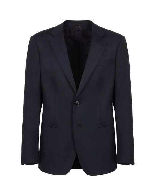 Giorgio Armani Black Virgin Wool Two-piece Suit for men