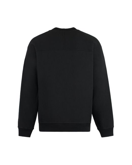 Stone Island Black Classic Cotton Crew-Neck Sweatshirt For for men
