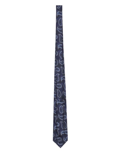 Etro Blue Jacquard Silk Tie for men