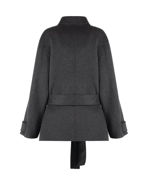 Philosophy Di Lorenzo Serafini Black Double-Breasted Wool Coat