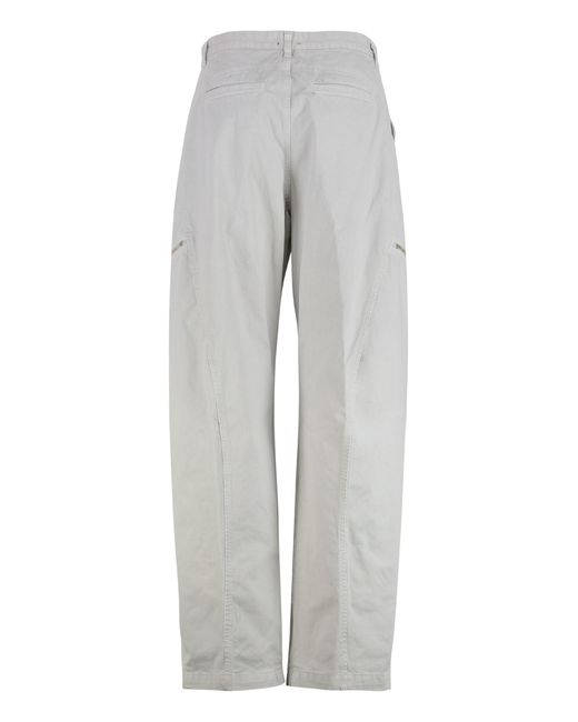 Pinko Gray Sere Nere Cotton Trousers