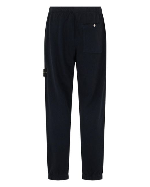 Stone Island Blue Comfortable Pants With Side Pocket