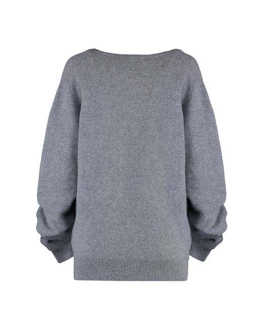 Tory Burch Gray V-Neck Knitwear