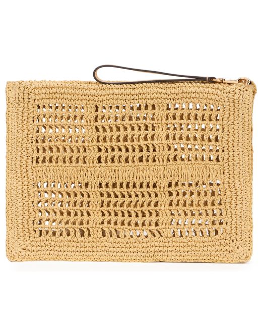 Tory Burch Natural Pouch Ella Crochet